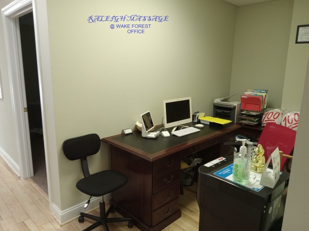 managements office at Raleigh Massage, Wake Forest