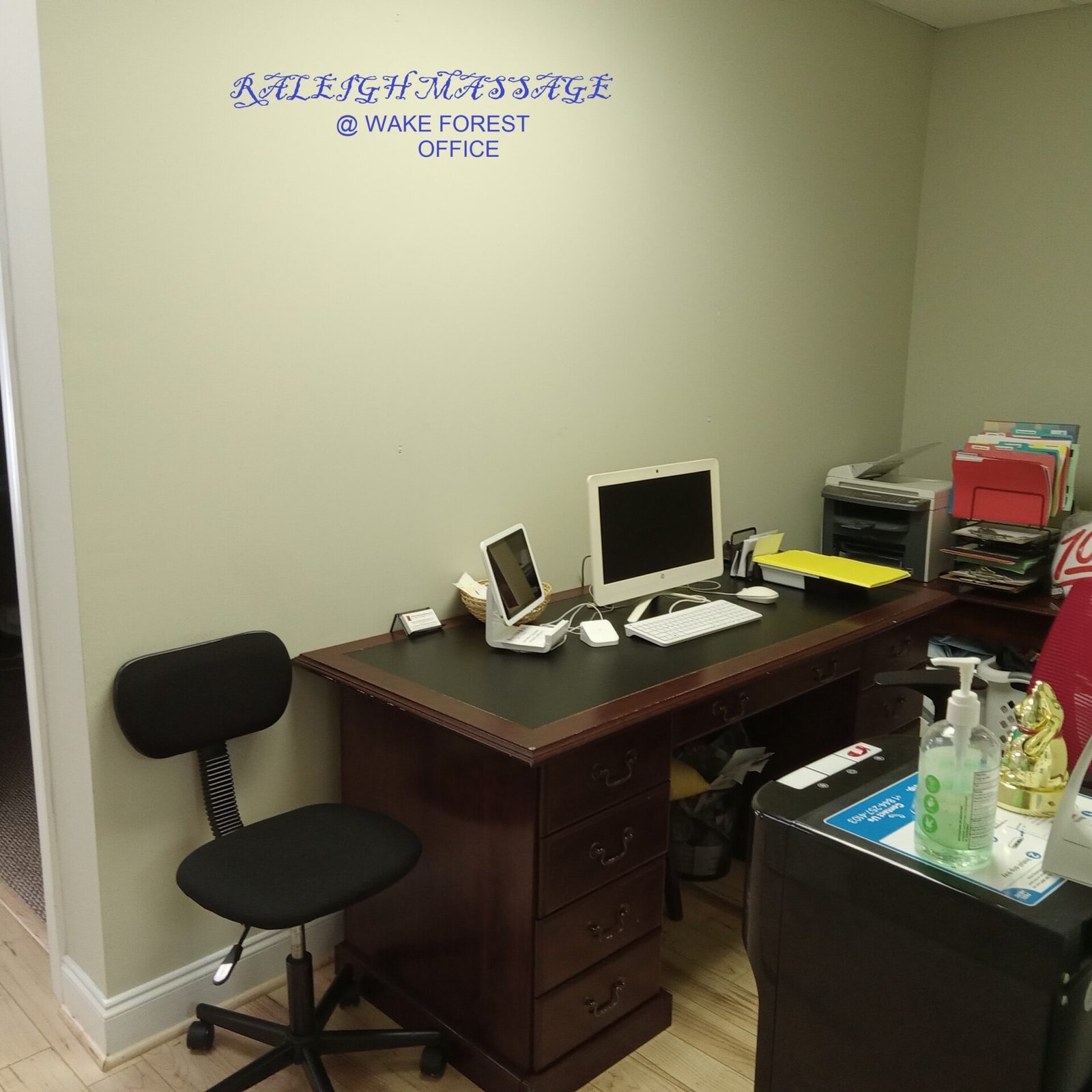 managements office at Raleigh Massage, Wake Forest