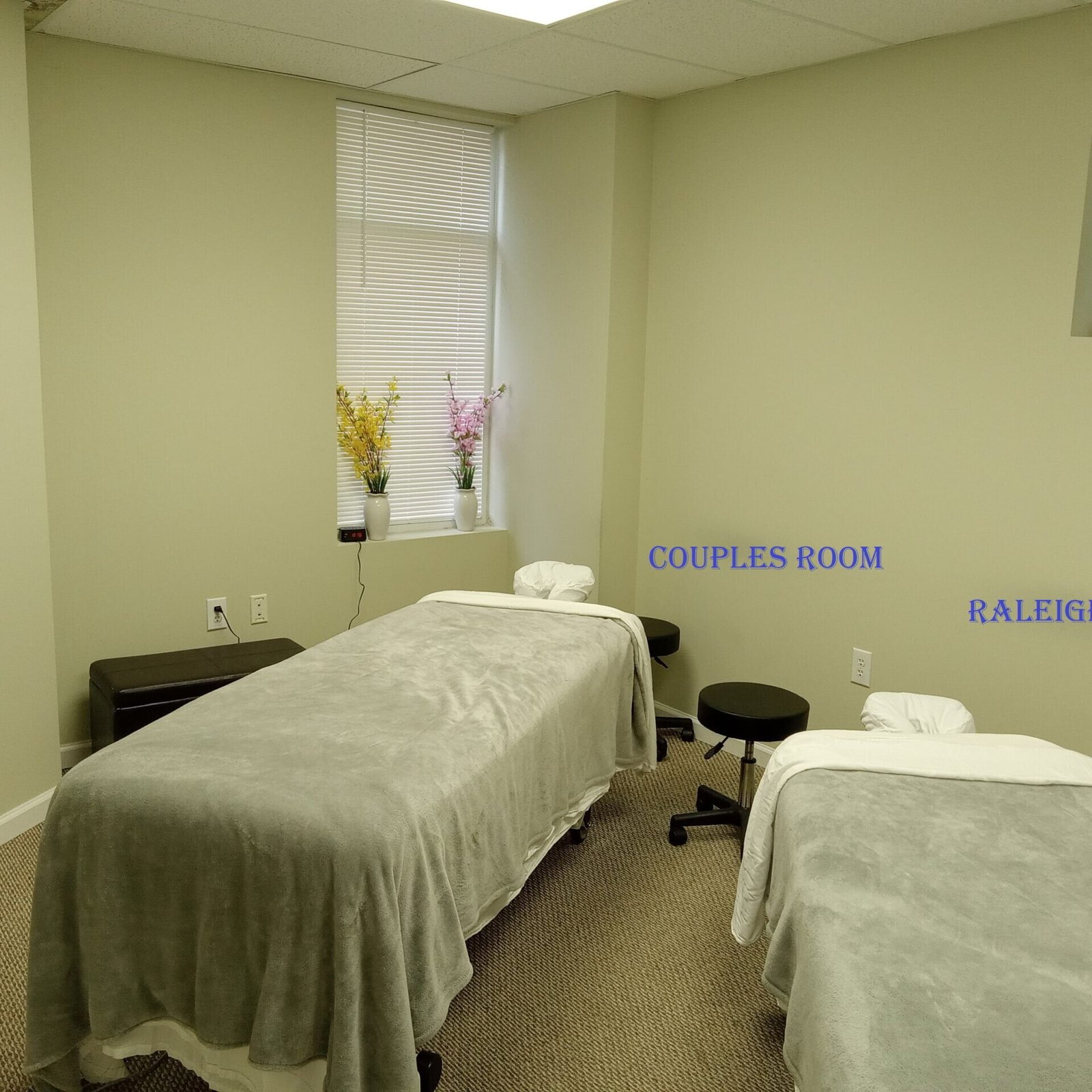 Raleigh Massage at Wake Forest Couples room