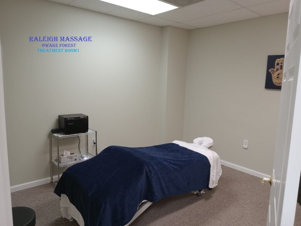 massage room one at Raleigh Massage, Wake Forest
